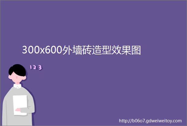 300x600外墙砖造型效果图