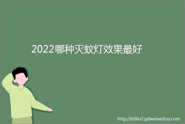 2022哪种灭蚊灯效果最好